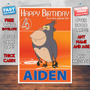 George Of The Jungle 3 Style Theme Personalised Kidshows Birthday Card (SA)