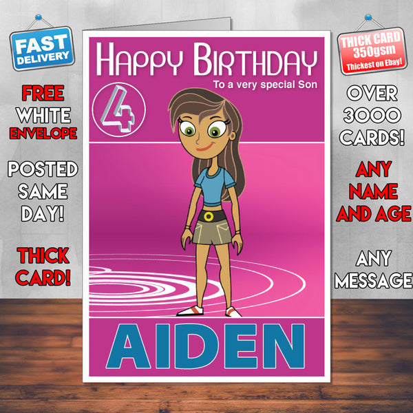 George Of The Jungle 6 Style Theme Personalised Kidshows Birthday Card (SA)