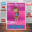 George Of The Jungle 6 Style Theme Personalised Kidshows Birthday Card (SA)