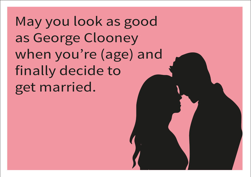 George Clooney Funny INSPIRED Adult Personalised Birthday Card Birthday Card