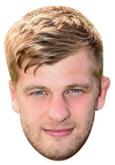 George Kruis Rugby 2018 Celebrity Face Mask Fancy Dress Cardboard Costume Mask