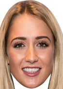 Georgina Harrison 2020 Dress Cardboard Celebrity Party Face Mask