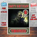 Personalised Geralt Of Rivia The Witcher Inspired Style Game Kids Inspired Birthday Card (SA)
