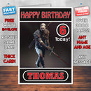 Personalised Geralt Of Rivia Inspired Style Game Kids Inspired Birthday Card (SA)