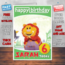 Get Squiggling 1 Style Theme Personalised Kidshows Birthday Card (SA)