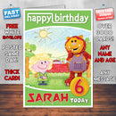 Get Squiggling 3 Style Theme Personalised Kidshows Birthday Card (SA)