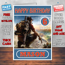 Personalised Ghost Recon Tom Clancys 3 Inspired Style Game Kids Inspired Birthday Card (SA)