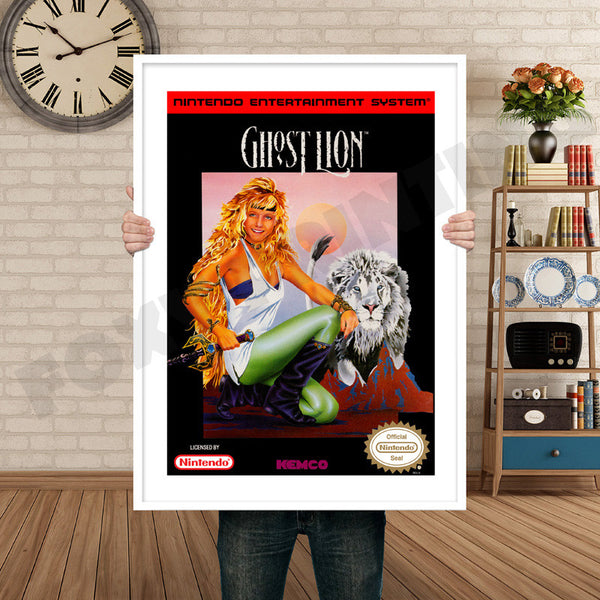 Ghost Lion Retro Game Inspired Theme Nintendo NES Gaming