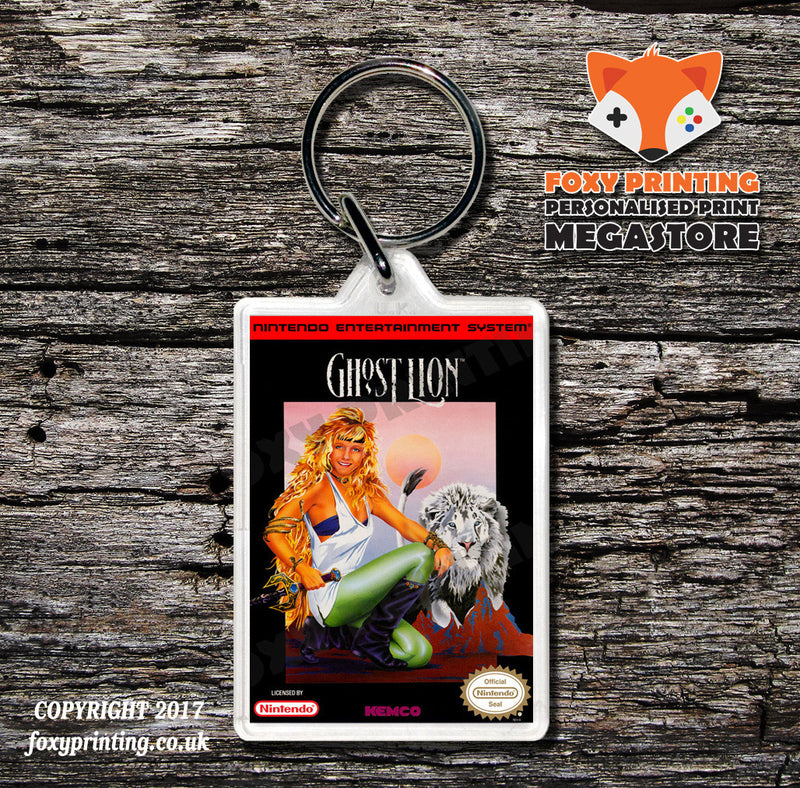 Genghis Khan Retro NES Game Cover Art Gaming Keyring