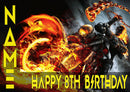 Ghost Rider THEME INSPIRED Style PERSONALISED Kids Adult FUNNY Birthday Card 3