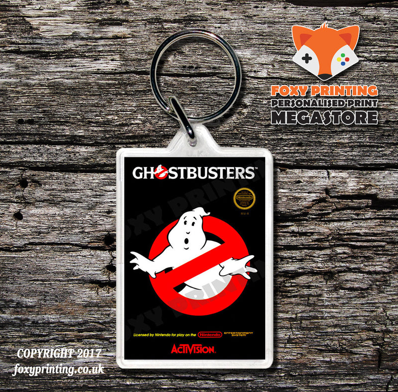 Ghost Lion Retro NES Game Cover Art Gaming Keyring