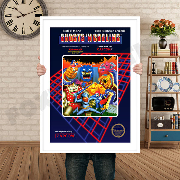 Ghosts Goblins Retro Game Inspired Theme Nintendo NES Gaming