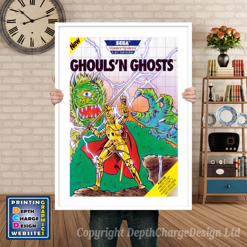 Ghouls And Ghosts Inspired Retro Gaming Poster A4 A3 A2 Or A1