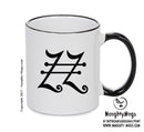 Ginger Black Handle Alchemy Mug GOTHIC GOTH HORROR STARS HORROSCOPE BLACK MAGIC MUG