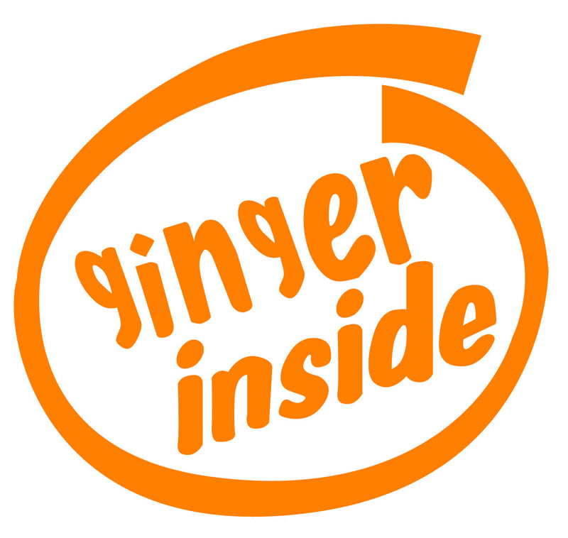 Ginger Inside Novelty Vinyl Car Sticker