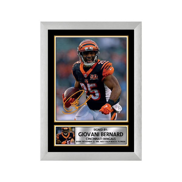 Giovani Bernard 2 American Football Printed Signature Print