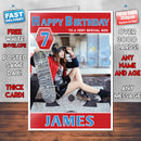 Girl Skateboarder Theme Inspired Kids Inspired Adult Personalised Sports Birthday Card (SA)