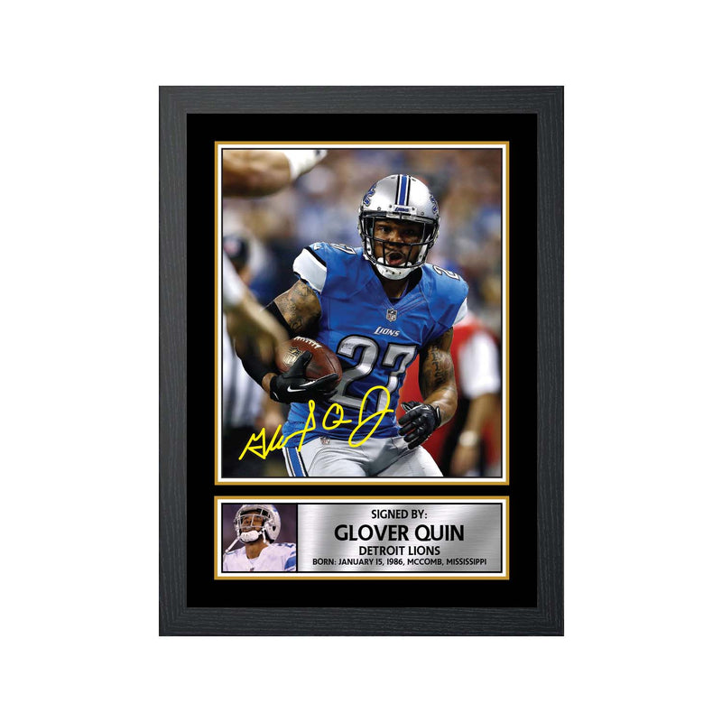 Glover Quin Limited Edition Football Signed Print - American Footballer