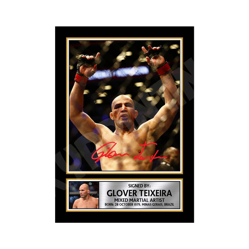 Glover Teixeira Limited Edition MMA Wrestler Signed Print - MMA Wrestling