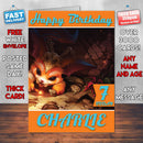 Gnar League Of Legends Inspired Style Game Kids Inspired Birthday Card (SA)