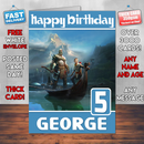 Personalised God Of War Kratos And Atreus Inspired Style Game Kids Inspired Birthday Card (SA)