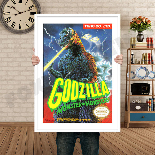 Godzilla Retro Game Inspired Theme Nintendo NES Gaming