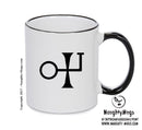 Gold 2 Black Handle Alchemy Mug GOTHIC GOTH HORROR STARS HORROSCOPE BLACK MAGIC MUG