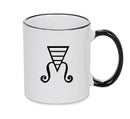 Gold 7 Black Handle Alchemy Mug GOTHIC GOTH HORROR STARS HORROSCOPE BLACK MAGIC MUG