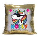 Unicorn 106 Personalised Gold Magic Cushion including cushion insert