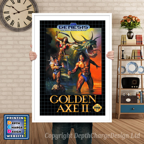 Golden Axe 2 Eu - Sega Megadrive Inspired Retro Gaming Poster