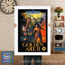 Golden Axe 2 Eu - Sega Megadrive Inspired Retro Gaming Poster A4 A3 A2 Or A1