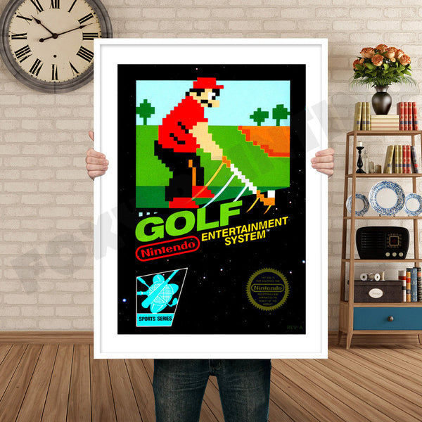 Golf Retro Game Inspired Theme Nintendo NES Gaming