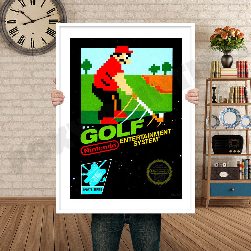 Golf Retro GAME INSPIRED THEME Nintendo NES Gaming A4 A3 A2 Or A1 Poster Art 266