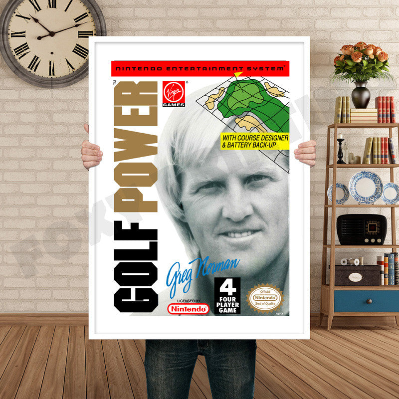 Golf Power Retro GAME INSPIRED THEME Nintendo NES Gaming A4 A3 A2 Or A1 Poster Art 268
