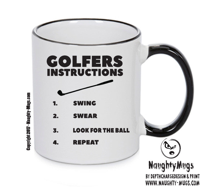 Golfers Instructions Mug Adult Mug Gift