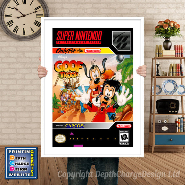 Goof Troop Super Nintendo Game Inspired Theme Retro Gaming Poster