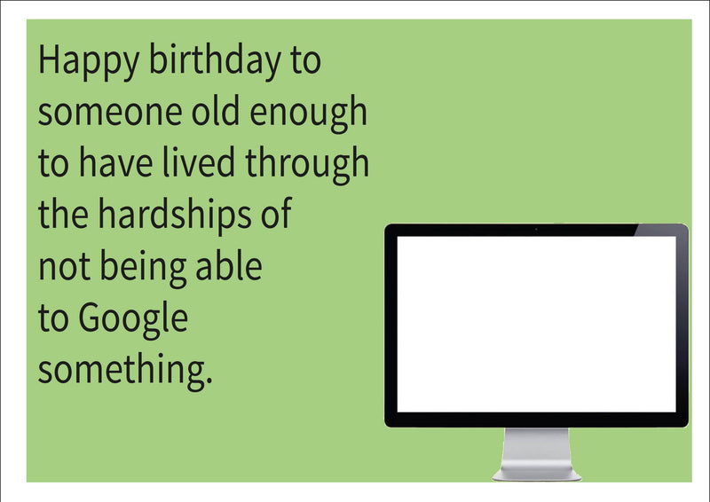 Google INSPIRED Adult Personalised Birthday Card Birthday Card