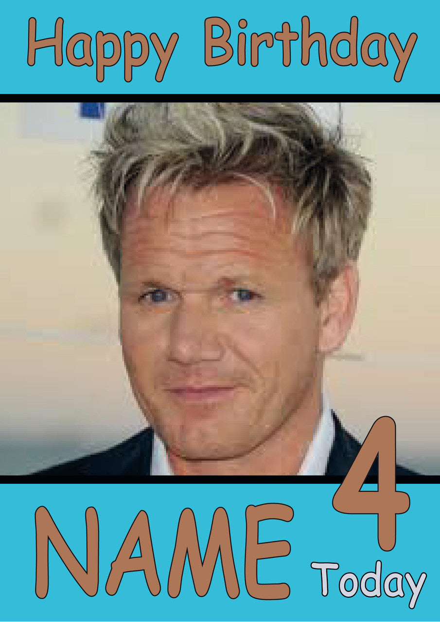 Gordon Ramsey INSPIRED Adult Personalised Birthday Card Birthday Card