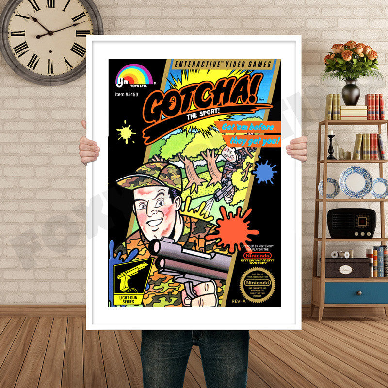 Gotcha Retro GAME INSPIRED THEME Nintendo NES Gaming A4 A3 A2 Or A1 Poster Art 271