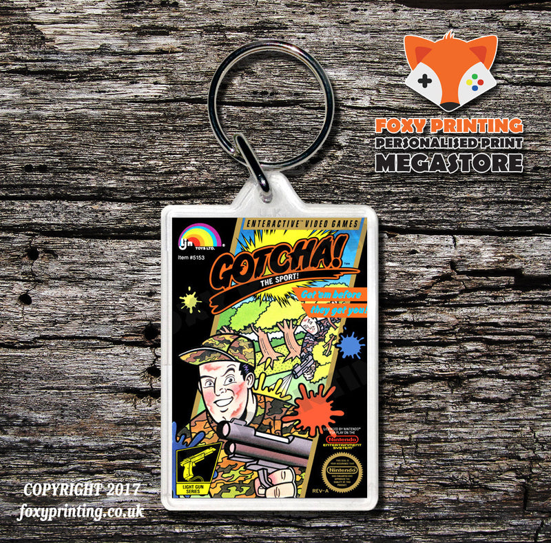 Goonies2 Retro NES Game Cover Art Gaming Keyring