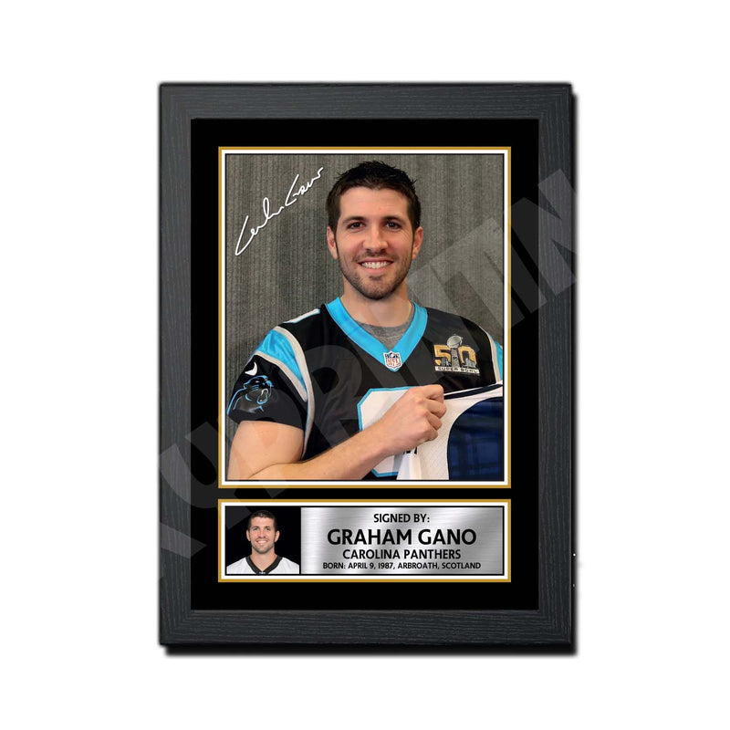 Graham Gano 1 Limited Edition Football Signed Print - American Footballer