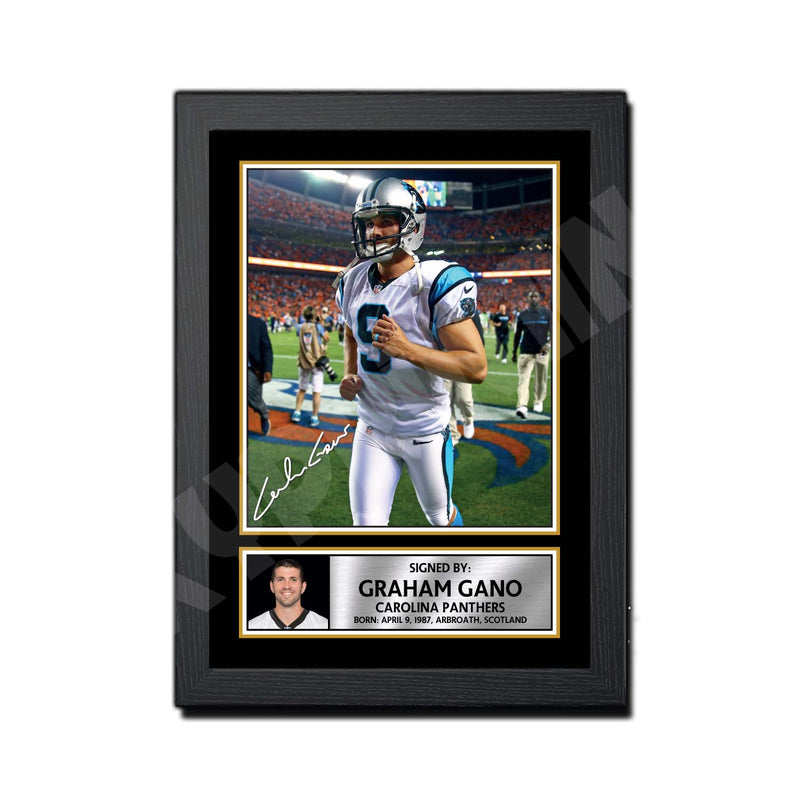 Graham Gano 2 Limited Edition Football Signed Print - American Footballer
