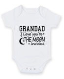 Grandad I love you to the moon and back Baby Grow Bodysuit
