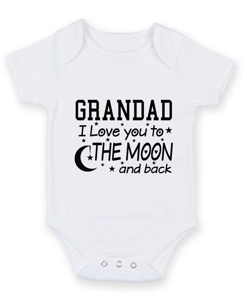 Grandad I love you to the moon and back Baby Grow Bodysuit