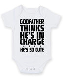 Grandfather Thinks He Is In Charge He Is So Cute Baby Grow Bodysuit