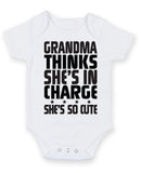 Grandma Thinks She's in Charge She's So Cute Baby Grow Bodysuit