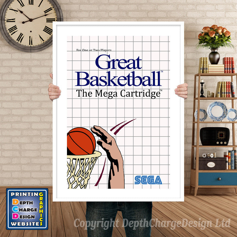 Great Basketball (2) Inspired Retro Gaming Poster A4 A3 A2 Or A1