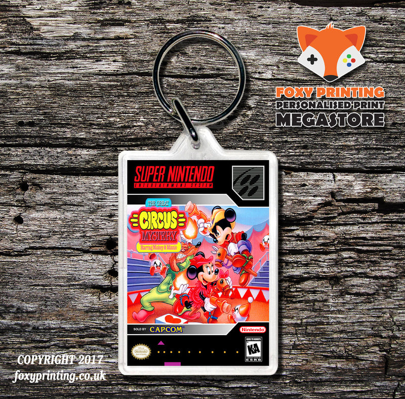 Great Circus Mystery Starring Mickey And Minnie Game Inspired Retro Gaming Keyring