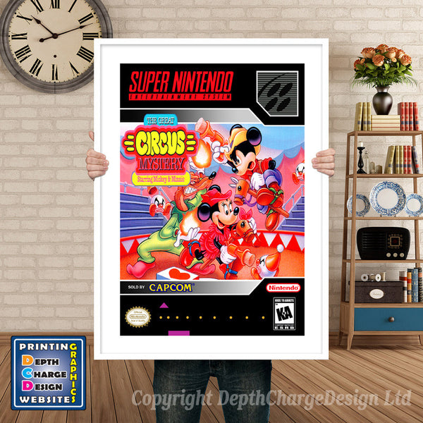 Great Circus Mystery Starring Mickey and Minnie Super Nintendo Game Inspired