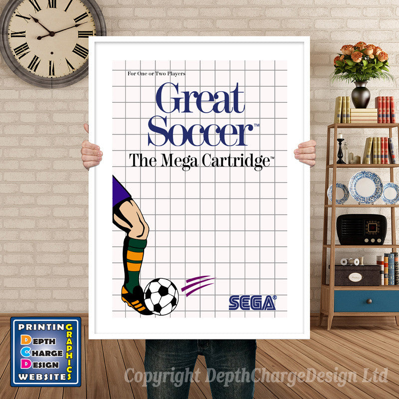 Great Soccer Inspired Retro Gaming Poster A4 A3 A2 Or A1